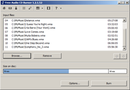 Free Audio CD Burner screenshot